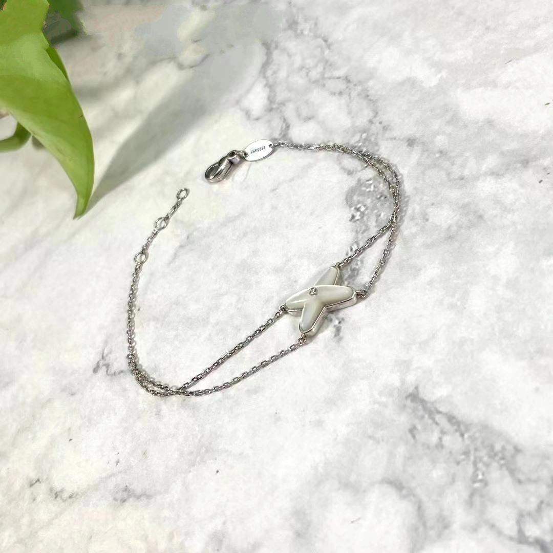 Loco JEUX BRACELET WHITE MOP SILVER 1 DIAMOND