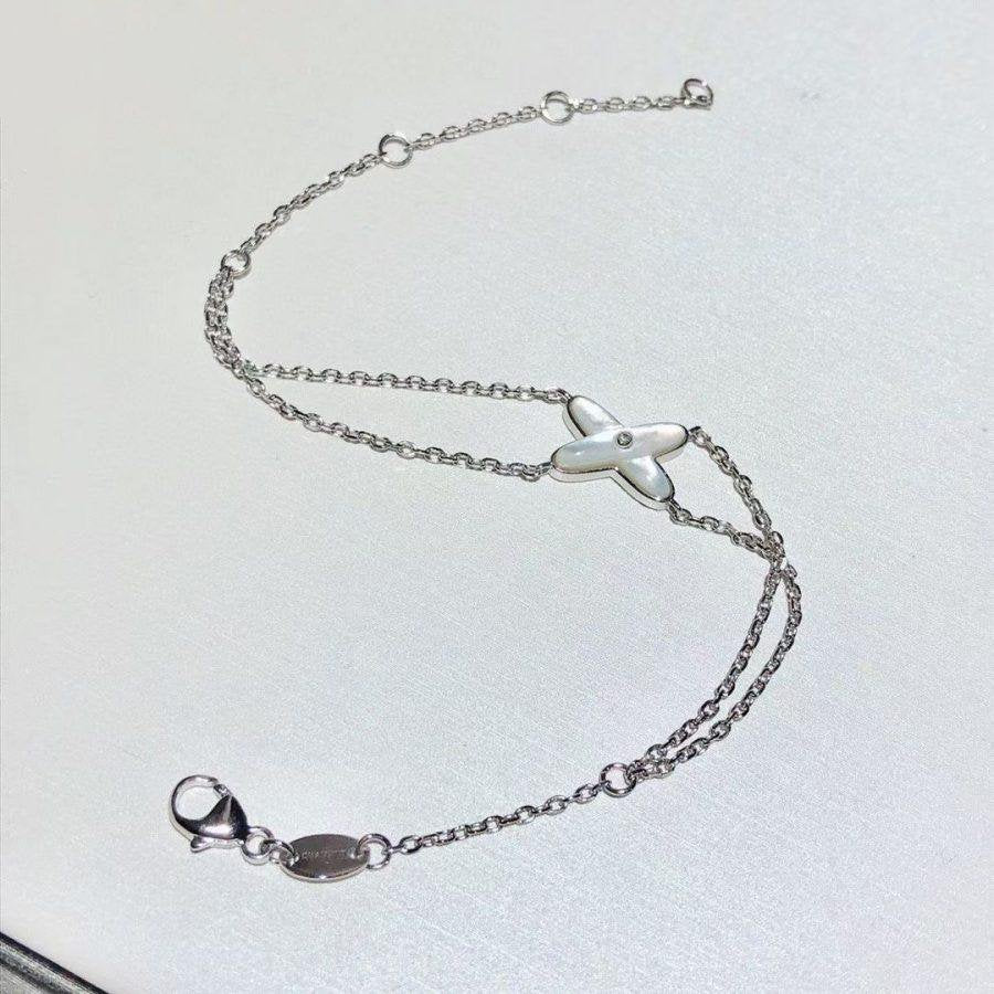 Loco JEUX BRACELET WHITE MOP SILVER 1 DIAMOND
