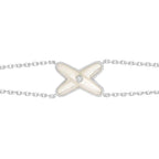 Loco JEUX BRACELET WHITE MOP SILVER 1 DIAMOND