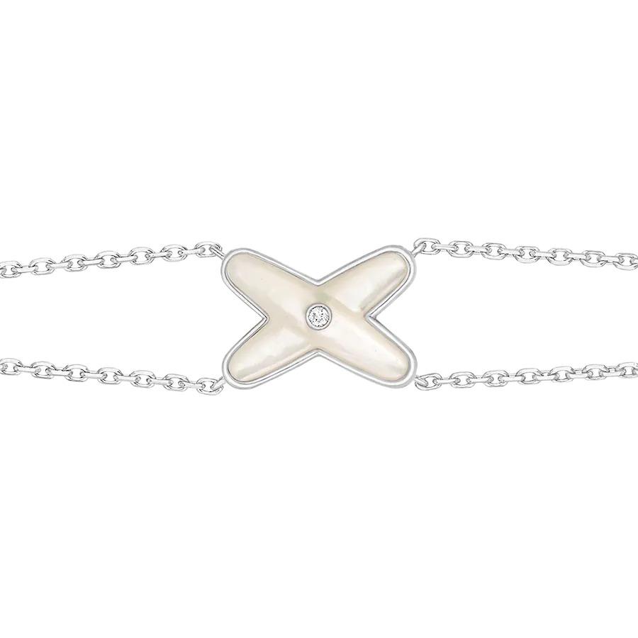 Loco JEUX BRACELET WHITE MOP SILVER 1 DIAMOND