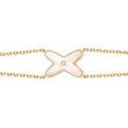 Loco JEUX BRACELET WHITE MOP GOLD 1 DIAMOND