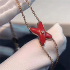 Loco JEUX BRACELET CARNELIAN PINK GOLD 1 DIAMOND
