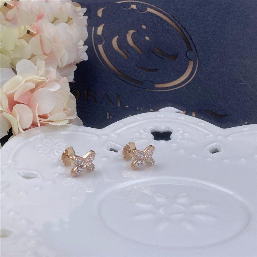 Loco JEUX DE PINK GOLD DIAMOND EARRINGS