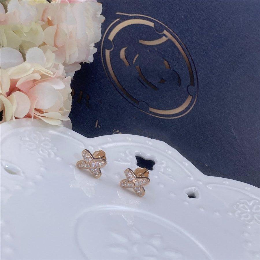 Loco JEUX DE PINK GOLD DIAMOND EARRINGS