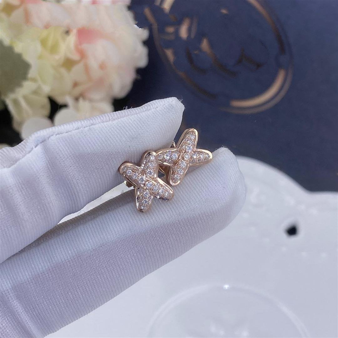 Loco JEUX DE PINK GOLD DIAMOND EARRINGS