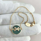 Loco JEUX DE BRACELET MALACHITE PINK GOLD DIAMONDS