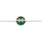 Loco JEUX DE BRACELET MALACHITE PINK GOLD DIAMONDS