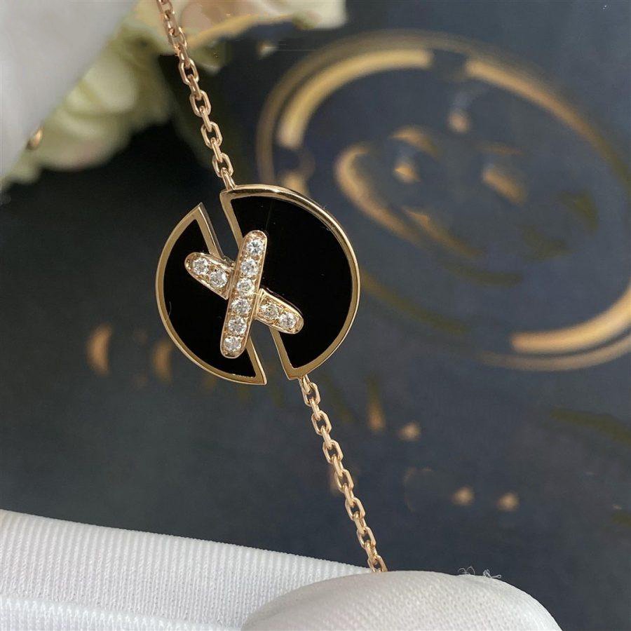Loco JEUX DE BRACELET ONYX PINK GOLD DIAMOND