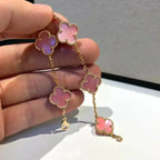 [Loco ]New  CLOVER 5 MOTIFS  PINK MOP BRACELET COLLECTION