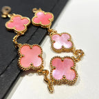 [Loco ]New  CLOVER 5 MOTIFS  PINK MOP BRACELET COLLECTION