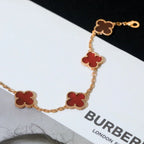 [Loco ]New  CLOVER 5 MOTIF RED CORNELIAN BRACELET COLLECTION