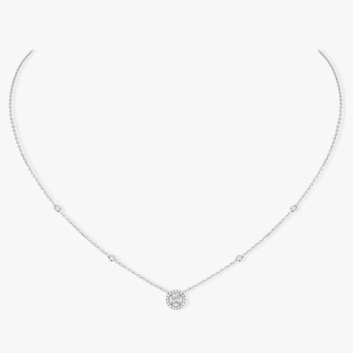 [Loco jewelrys]Diamond Necklace 0,20ct Brilliant Shape Joy