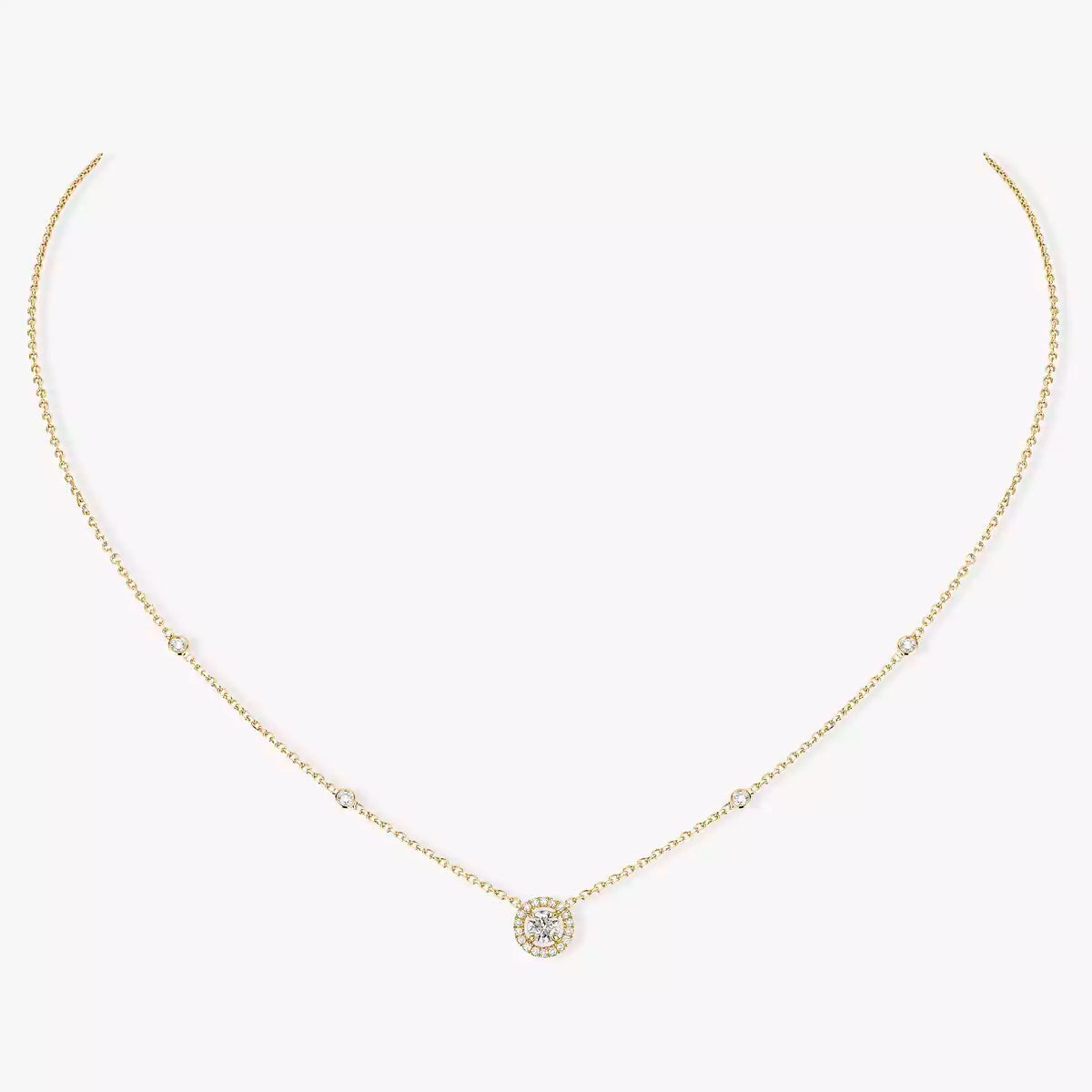 [Loco jewelrys]Diamond Necklace 0,20ct Brilliant Shape Joy