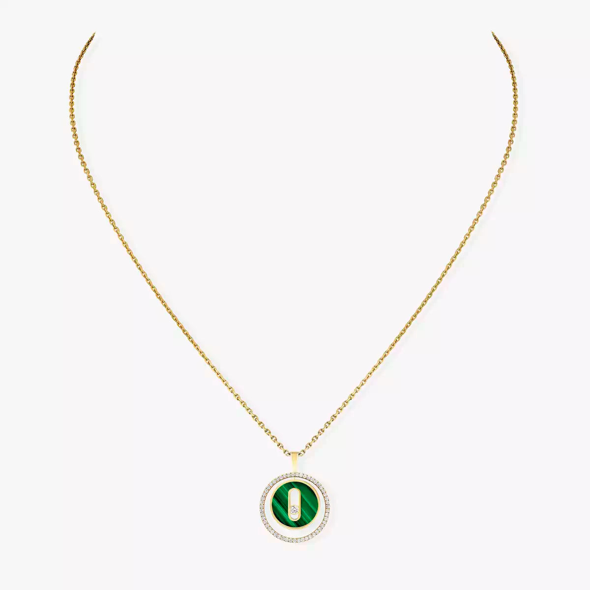 [Loco jewelrys]Lucky Move Diamond Necklace in Rose Gold and White Mother-of-Pearl