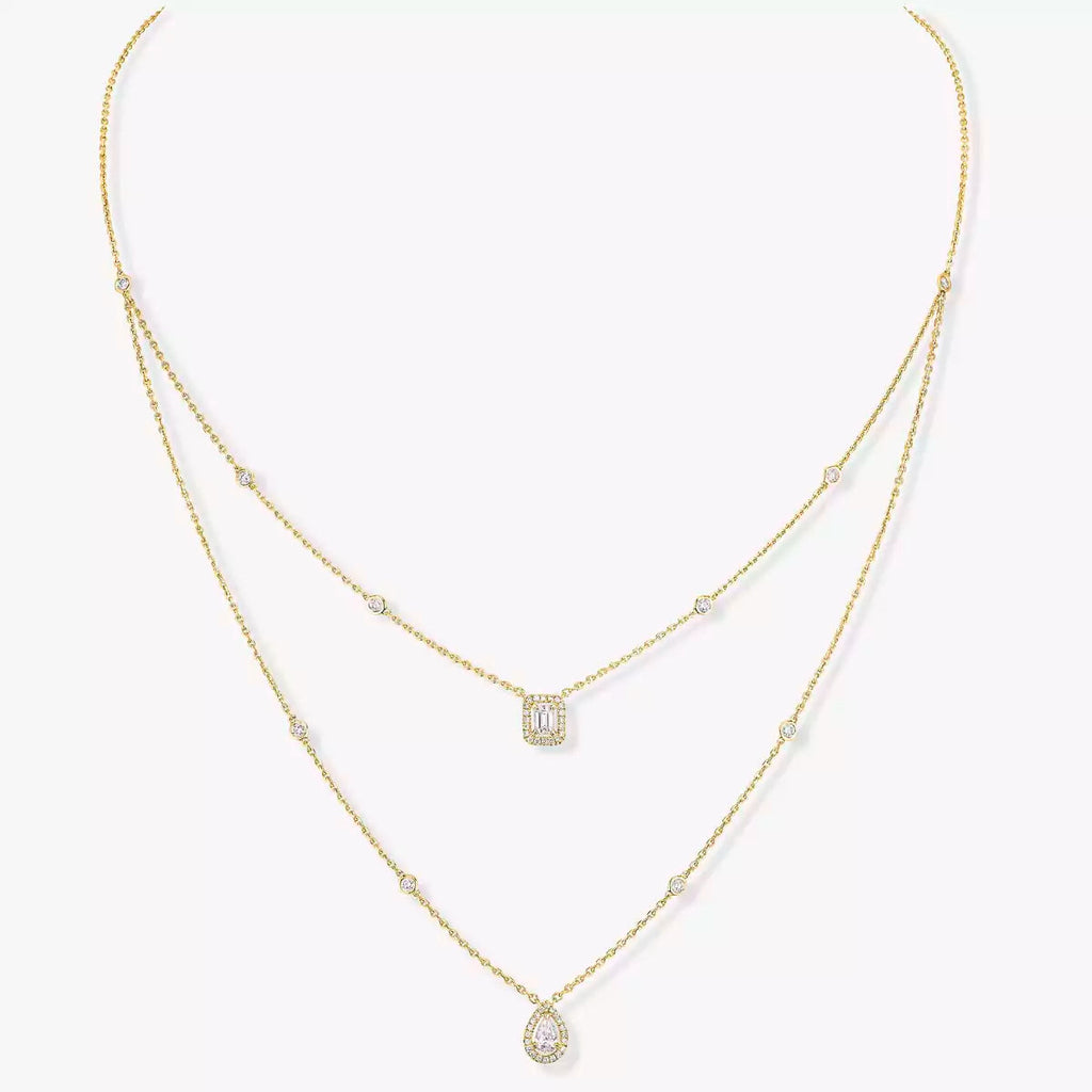 [Loco jewelrys]Diamond Necklace My Twin 2 Rows
