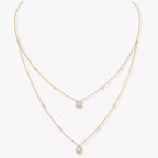 [Loco jewelrys]Diamond Necklace My Twin 2 Rows