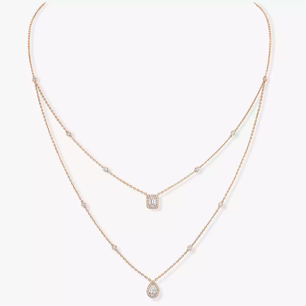 [Loco jewelrys]Diamond Necklace My Twin 2 Rows