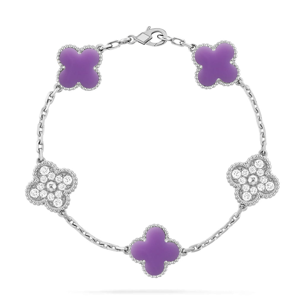 [Loco ]New CLOVER 5 MOTIF LIGHT PURPLE BRACELET COLLECTION