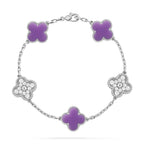 [Loco ]New CLOVER 5 MOTIF LIGHT PURPLE BRACELET COLLECTION