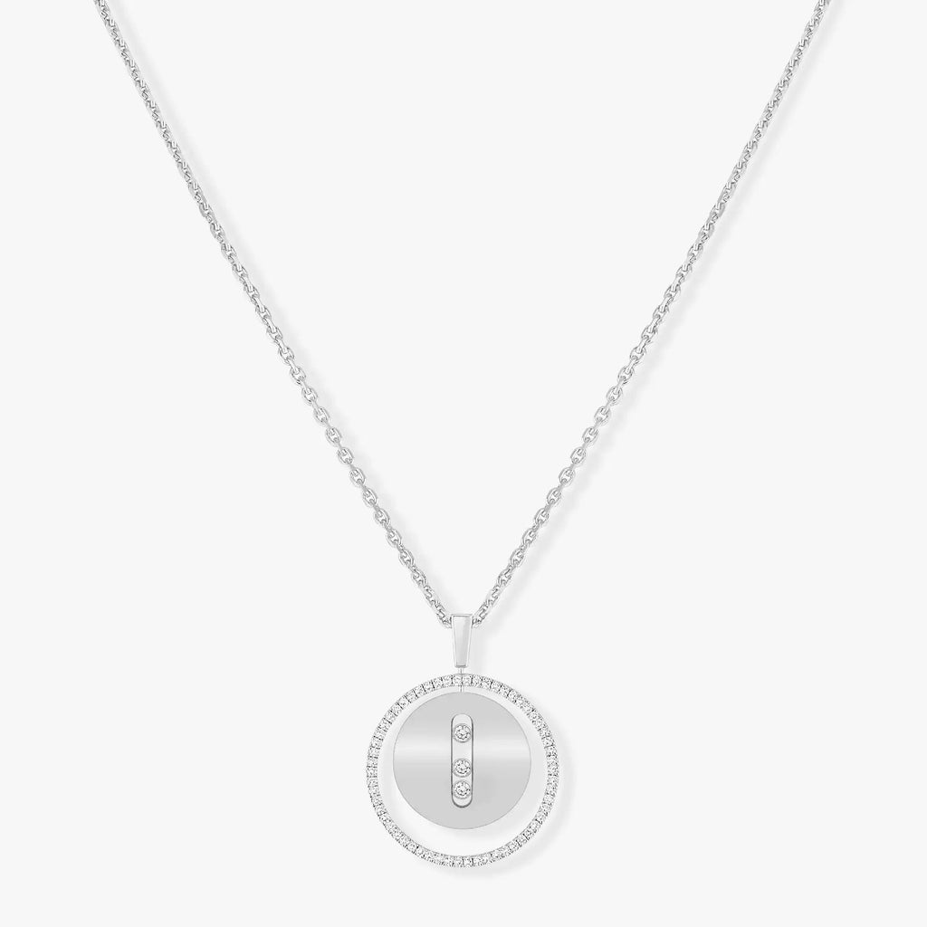 [Loco jewelrys]LUCKY MOVE MM SILVER DIAMOND NECKLACE