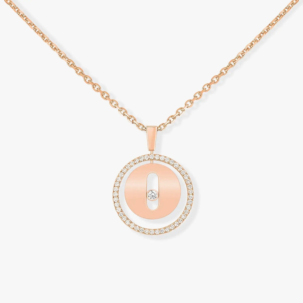 [Loco jewelrys]LUCKY MOVE PM NECKLACE PINK GOLD DIAMOND