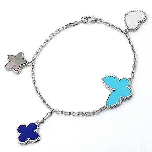 Loco LUCKY SPRING SILVER BRACELET 4 MOTIF