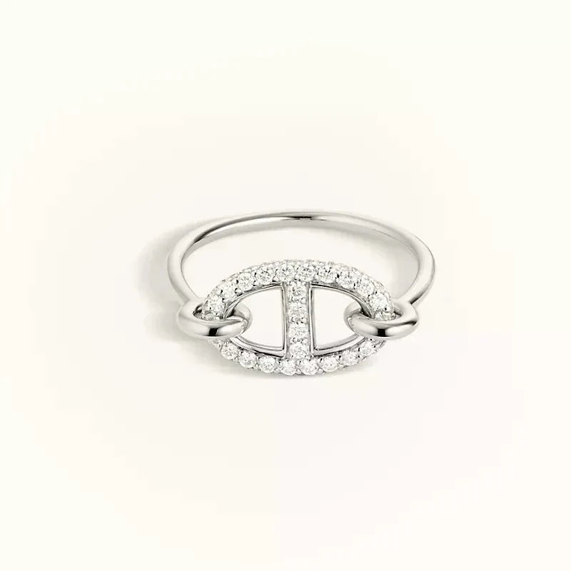 Loco RONDE SMALL SILVER DIAMOND RING