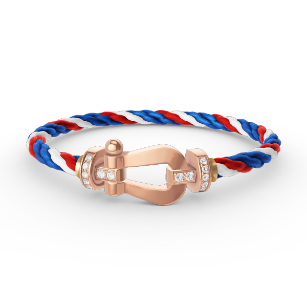 Loco FORCE LARGE HORSESHOE HALF DIAMOND BRACELET ROSE GOLD