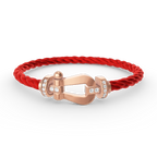 Loco FORCE LARGE HORSESHOE HALF DIAMOND BRACELET ROSE GOLD