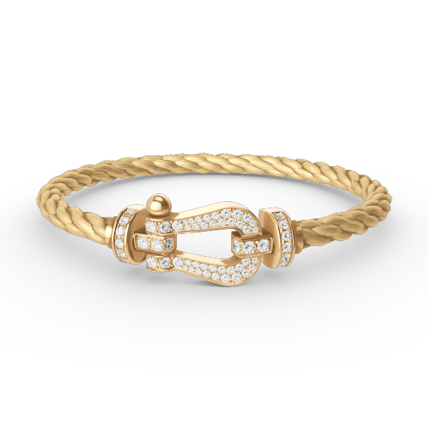 Loco FORCE LARGE HORSESHOE FULL DIAMOND BRACELET GOLD