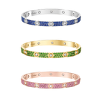 [Loco ] 2026 PAVE GEMSTONE LOVE BRACELET 6.1MM 10 DIAMONDS
