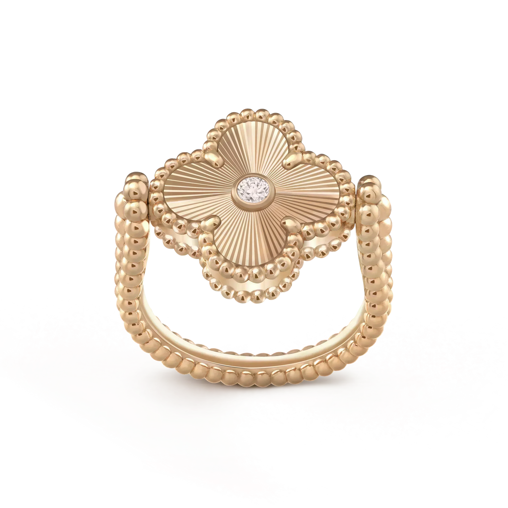 Loco CLOVER RIVERSIBLE ROSE GOLD RING