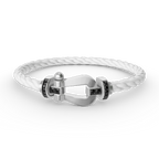 Loco FORCE LARGE HORSESHOE BLACK DIAMOND BRACELET SILVER