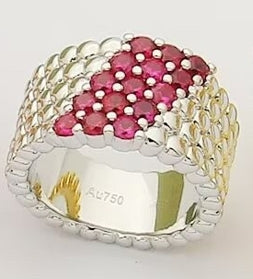 [Loco ]  PERLEE DIAMOND RING ,5-ROW DIAMOND-SET DESIGN