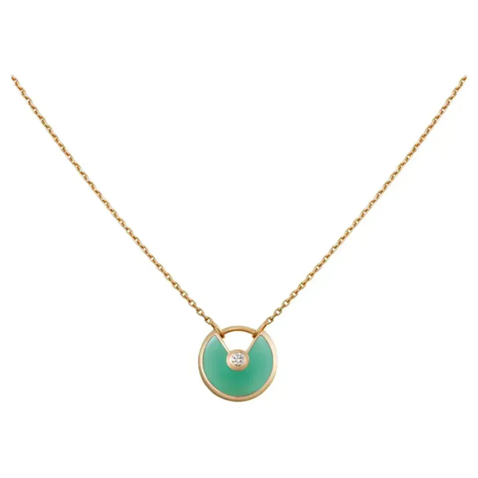 Loco AMULETTE GOLD MALACHITE NECKLACE