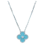 Loco CLOVER 15MM DIAMOND SVRES PORCELAIN  NECKLACE SILVER