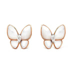 Loco BUTTERFLY MOP DIAMOND EARRINGS