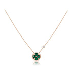 Loco SUN PEDANT PINK GOLD 1 DIAMOND NECKLACE