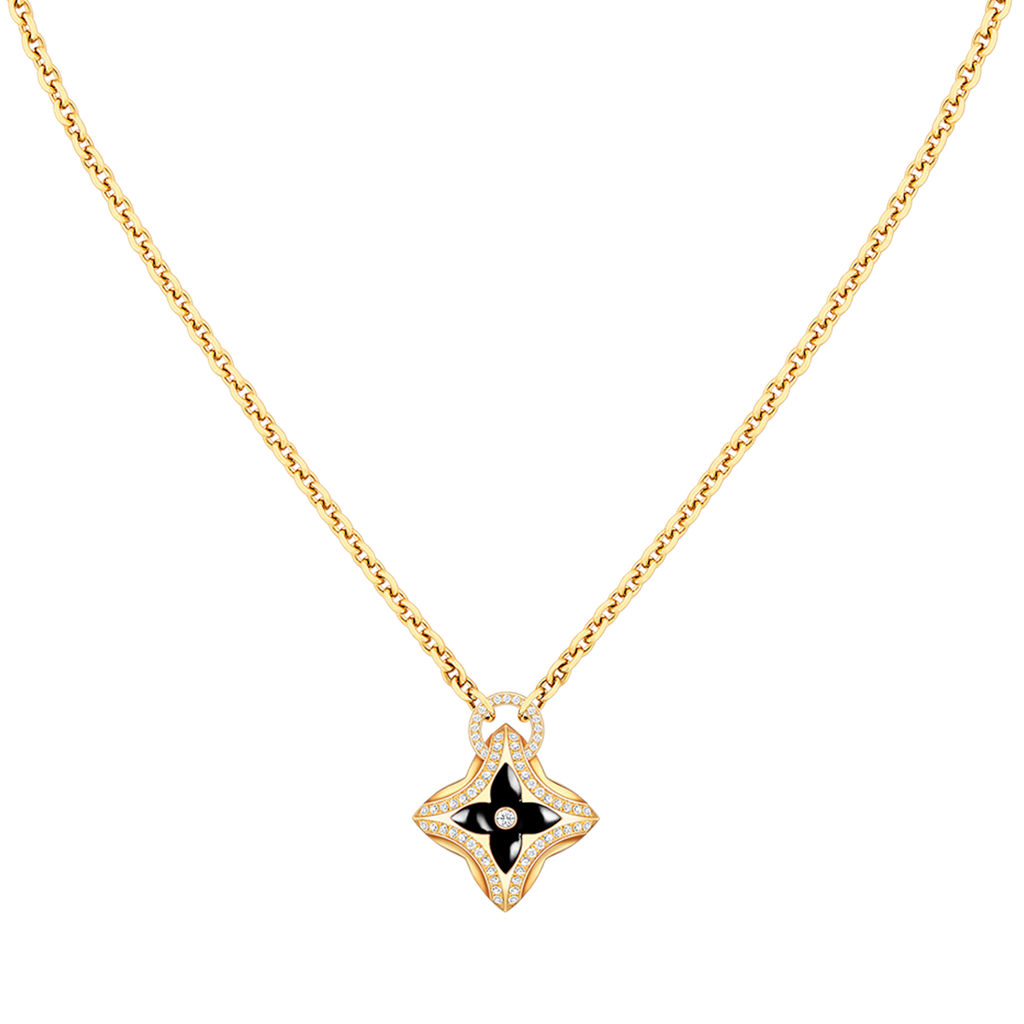 Loco STAR PEDANT PINK GOLD DIAMOND NECKLACE