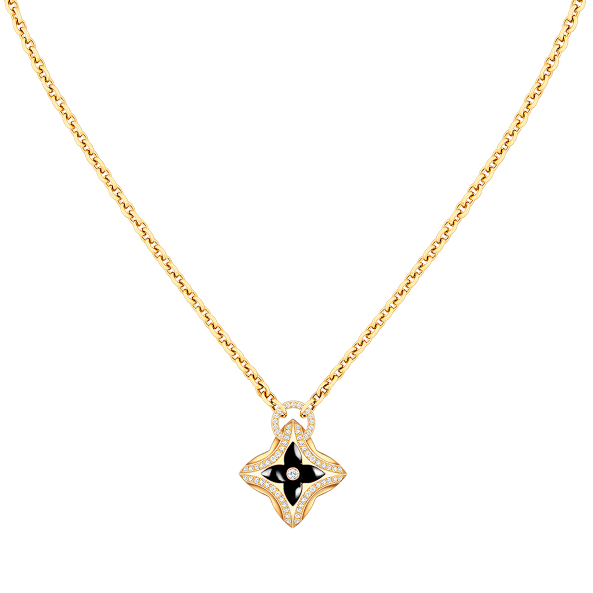 Loco STAR PEDANT PINK GOLD DIAMOND NECKLACE