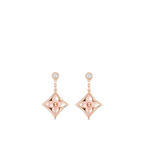 Loco DOUBLE STAR PINK GOLD MOP DROP EARRINGS