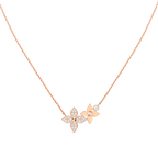 Loco STAR BLOSSOM NECKLACE PINK GOLD DIAMONDS