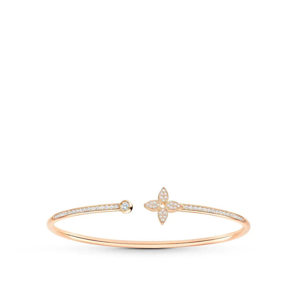 Loco IDYLLE PINK GOLD OPEN BRACELET DIAMOND PAVED