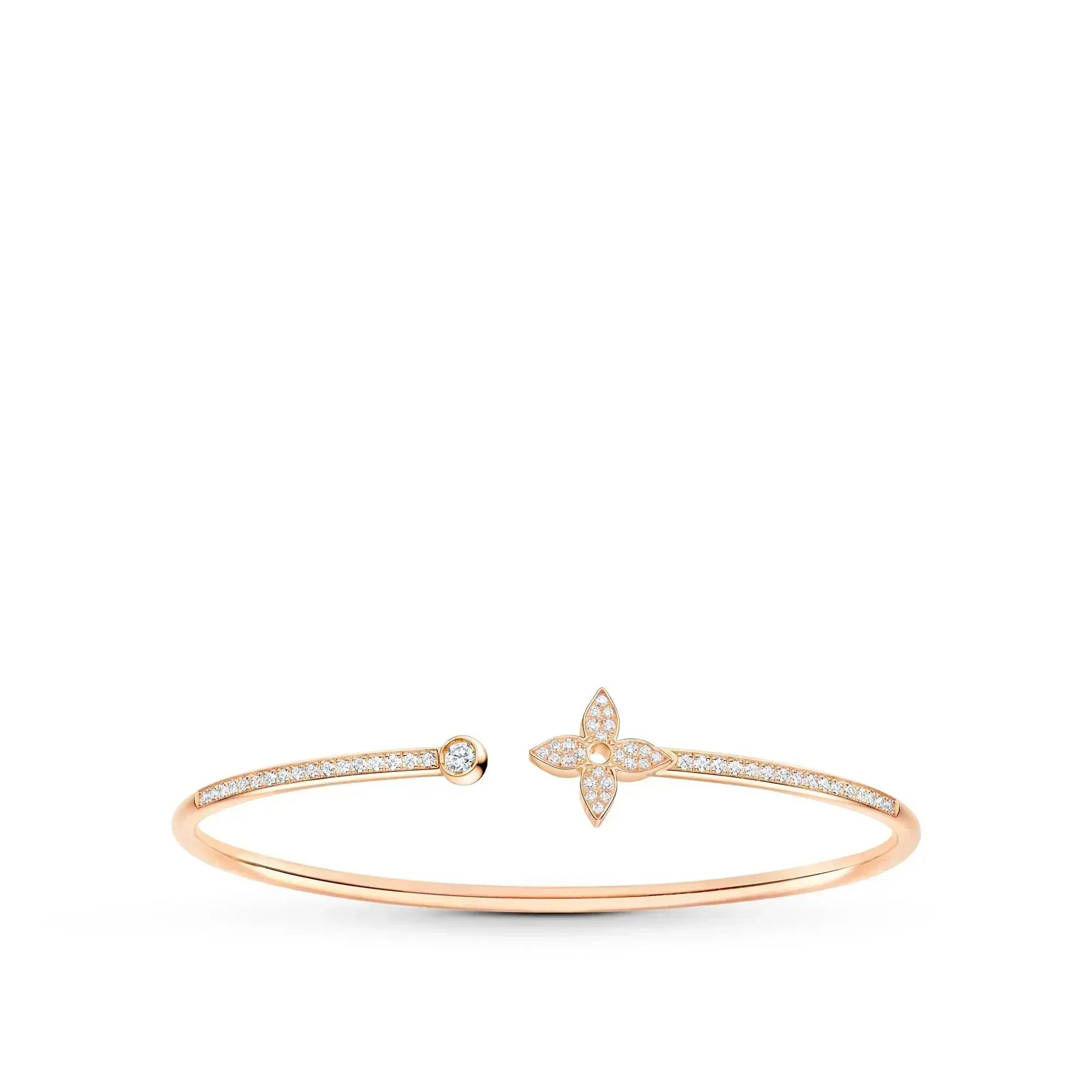 Loco IDYLLE PINK GOLD OPEN BRACELET DIAMOND PAVED