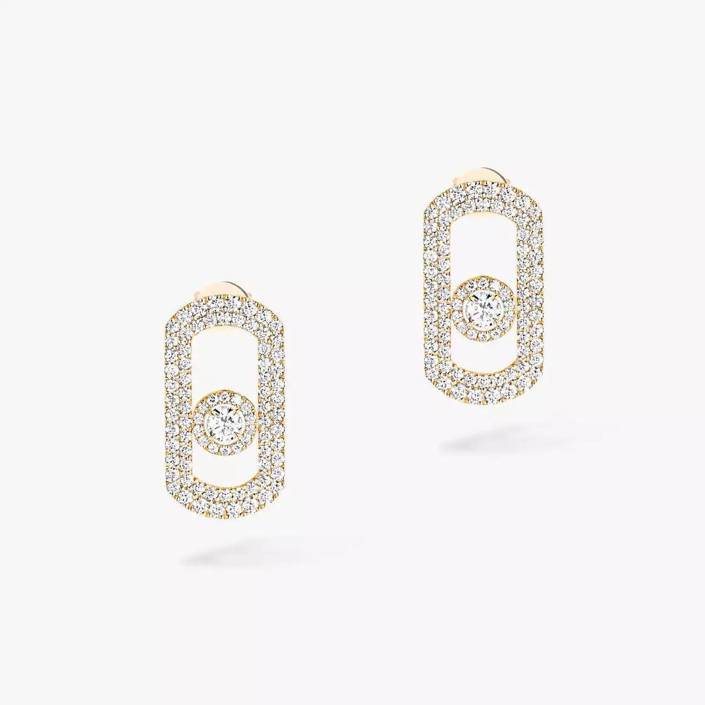 [Loco jewelrys]So Move Pave_-Set Diamond Earrings in Silver