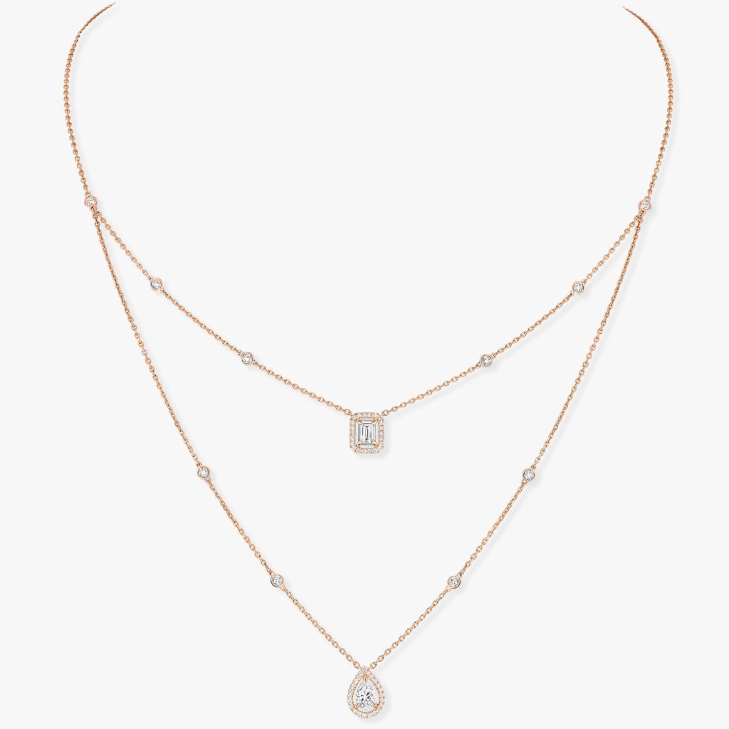[Loco jewelrys]MY TWIN 2 ROW DIAMOND NECKLACE