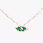 [Loco jewelrys]Lucky Eye Diamond Necklace in Rose Gold and Turquoise