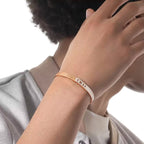 [Loco jewelrys]Move Noa Ciselé half pavé bangle