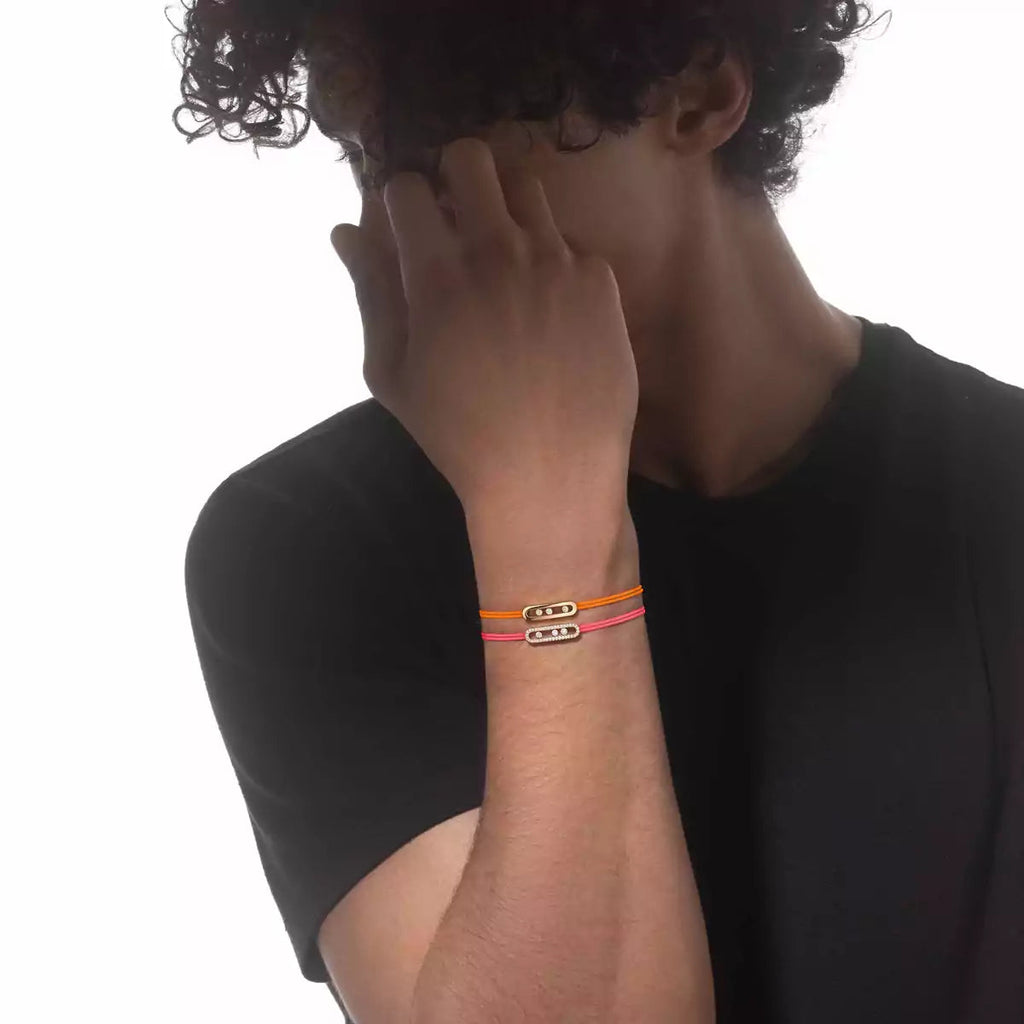 [Loco jewelrys]Messika Care(s) pink cord pavé bracelet