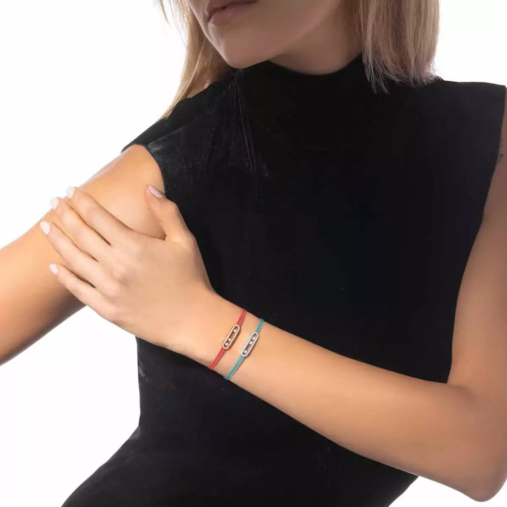 [Loco jewelrys]Messika Care(s) pink cord pavé bracelet